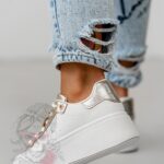 Buty sportowe Madam Perfium biało-złote