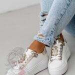 Buty sportowe Madam Perfium biało-złote