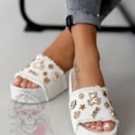 Klapki na platformie Rock Tupto białe