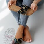 Klapki płaskie Rock Kotor czarne