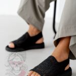 Sandały plecione Madam Hemea czarne