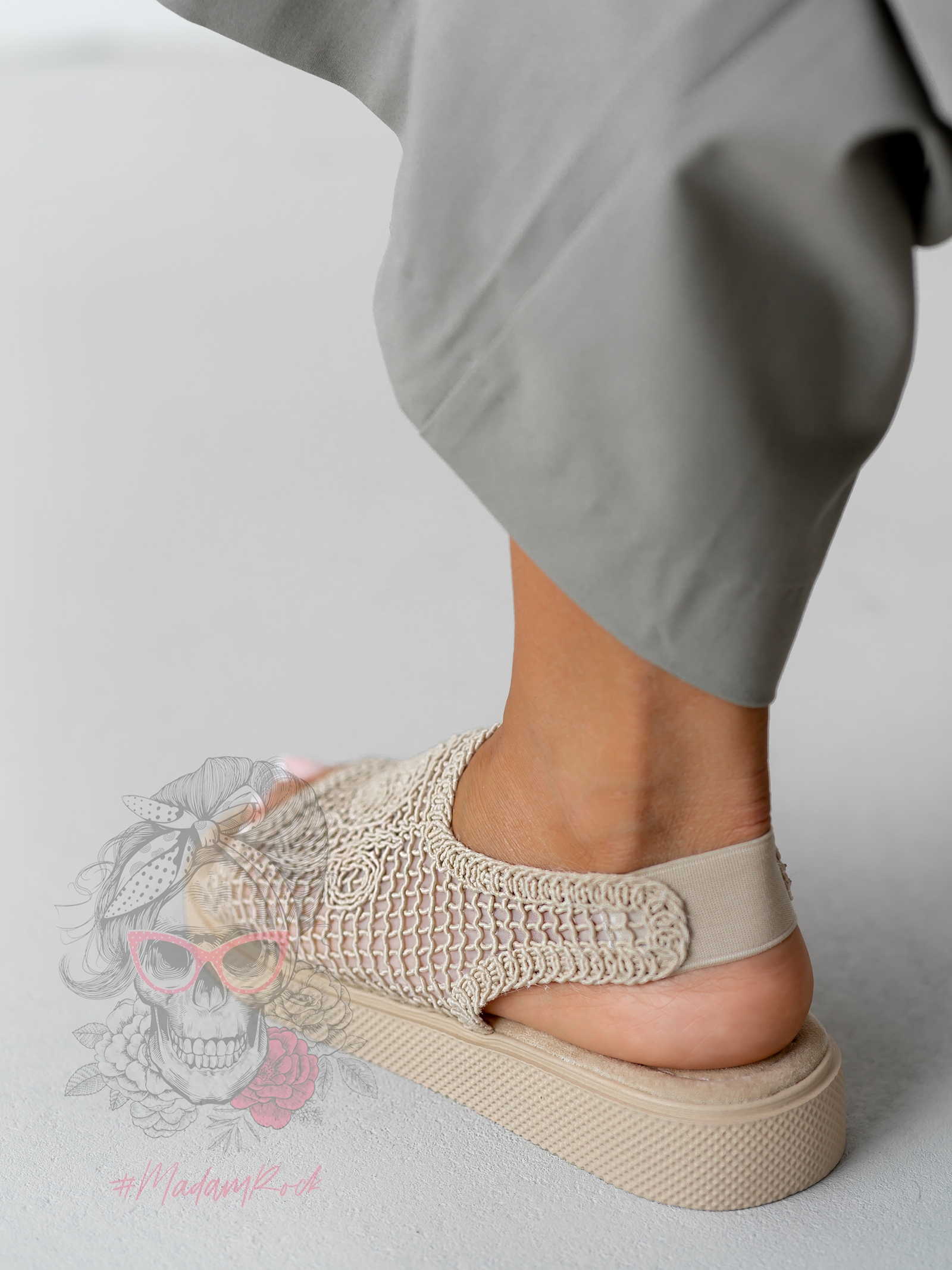 Sandały plecione Madam Hemea beżowe Sandały plecione Madam Hemea beżowe