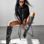 Kurtka/katana jeansowa Biser Ola Voga czarna