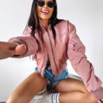 Kurtka bomber jacket Carlene Ola Voga różowa