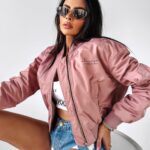 Kurtka bomber jacket Carlene Ola Voga różowa