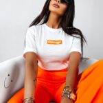 T-shirt oversize Grand Ola Voga pomarańcz