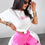 T-shirt oversize Grand Ola Voga różowy