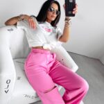 T-shirt oversize Grand Ola Voga różowy