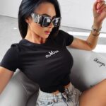 T-shirt klasyczny damski Muse Ola Voga czarny