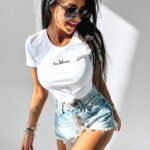 T-shirt klasyczny damski Muse Ola Voga biały