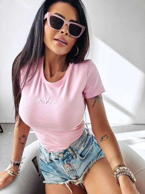 T-shirt klasyczny damski Muse Ola Voga różowy