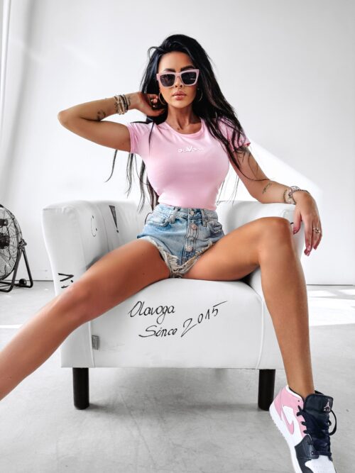 T-shirt klasyczny damski Muse Ola Voga różowy