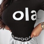 T-shirt dopasowany Estera Ola Voga czarny