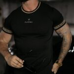 T-shirt męski slim fit SLS Ola Voga czarny