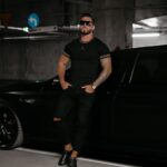 T-shirt męski slim fit SLS Ola Voga czarny