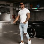 T-shirt męski slim fit SLS Ola Voga biały