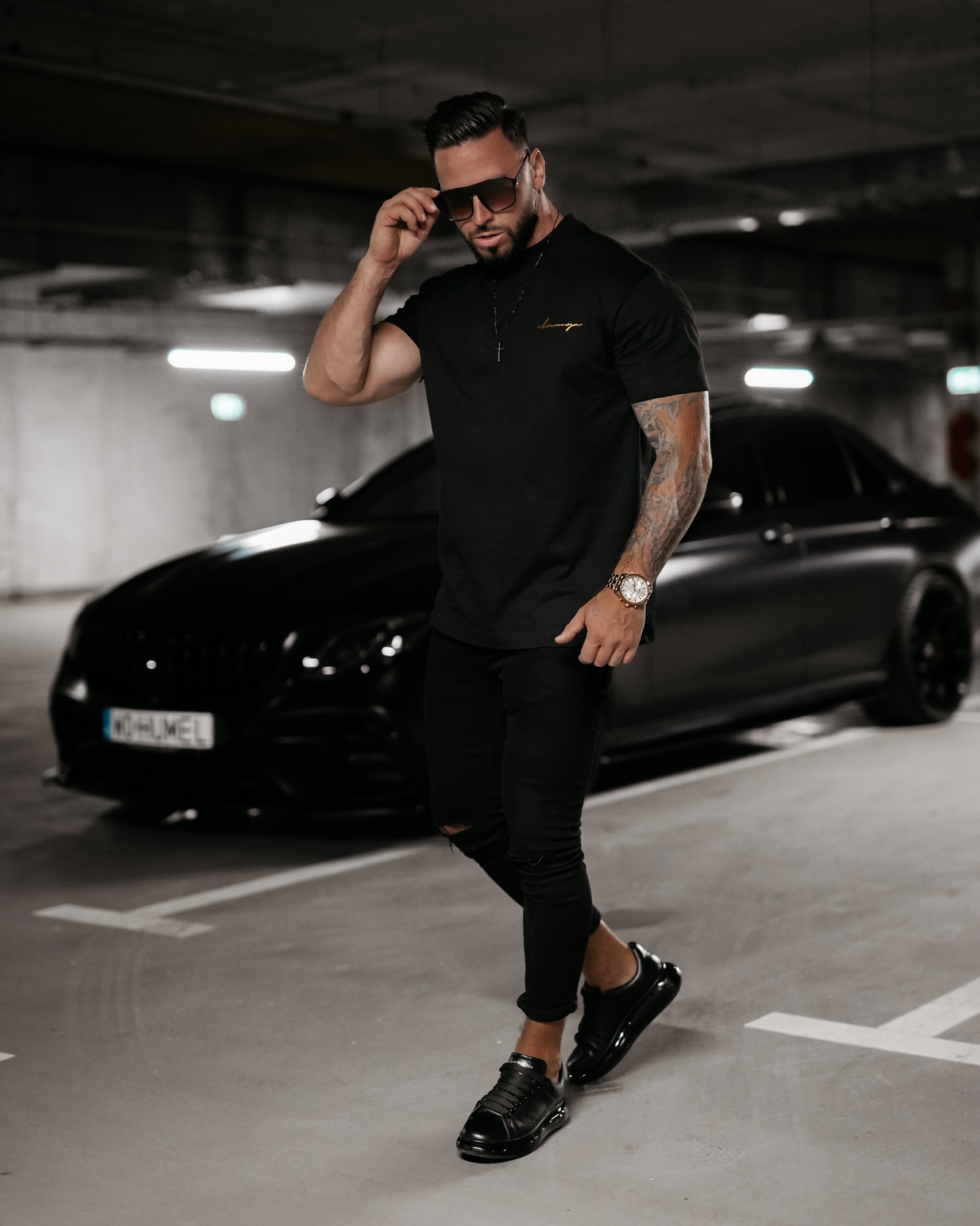 T-shirt męski bawełniany Blush Ola Voga czarny