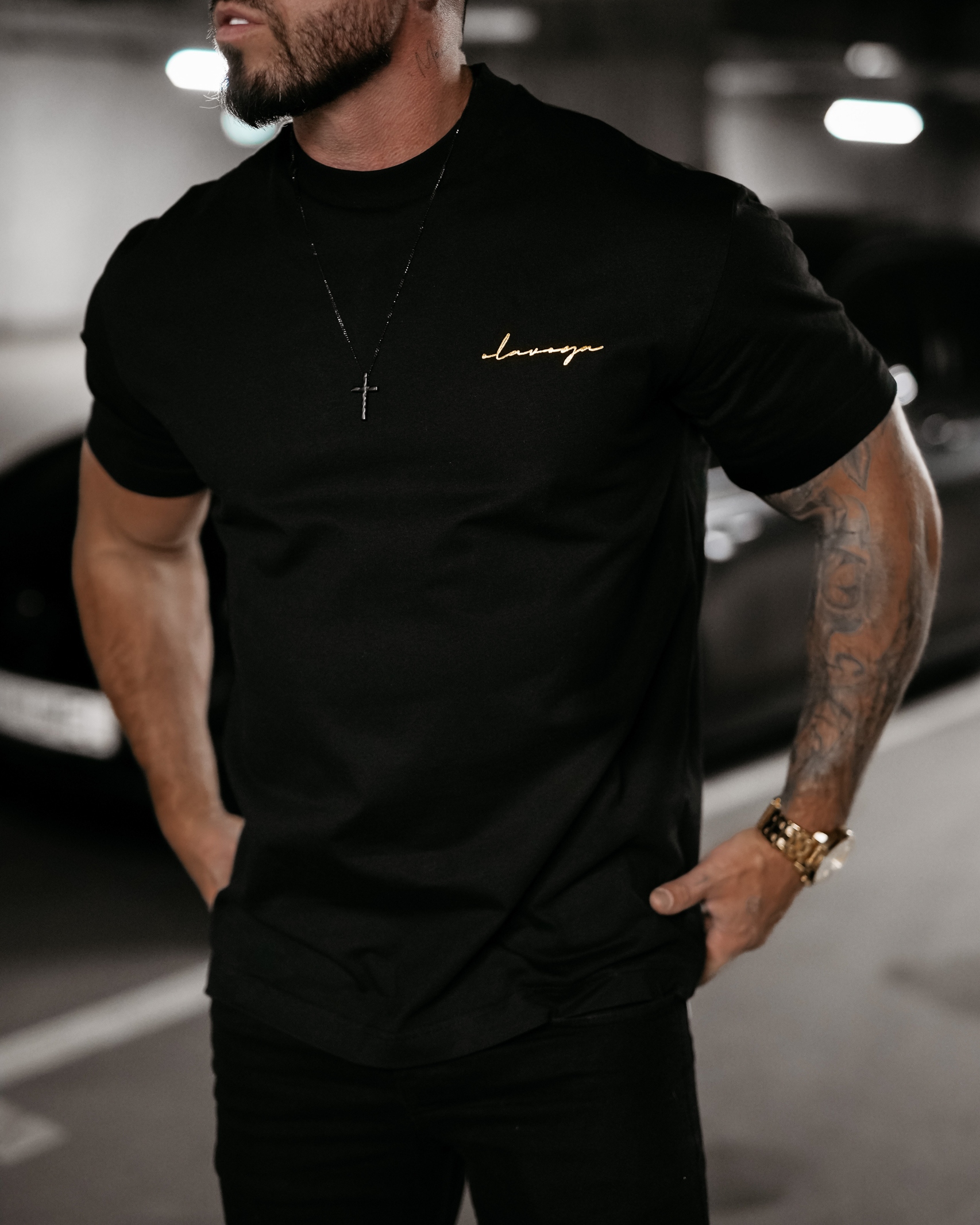 T-shirt męski bawełniany Blush Ola Voga czarny