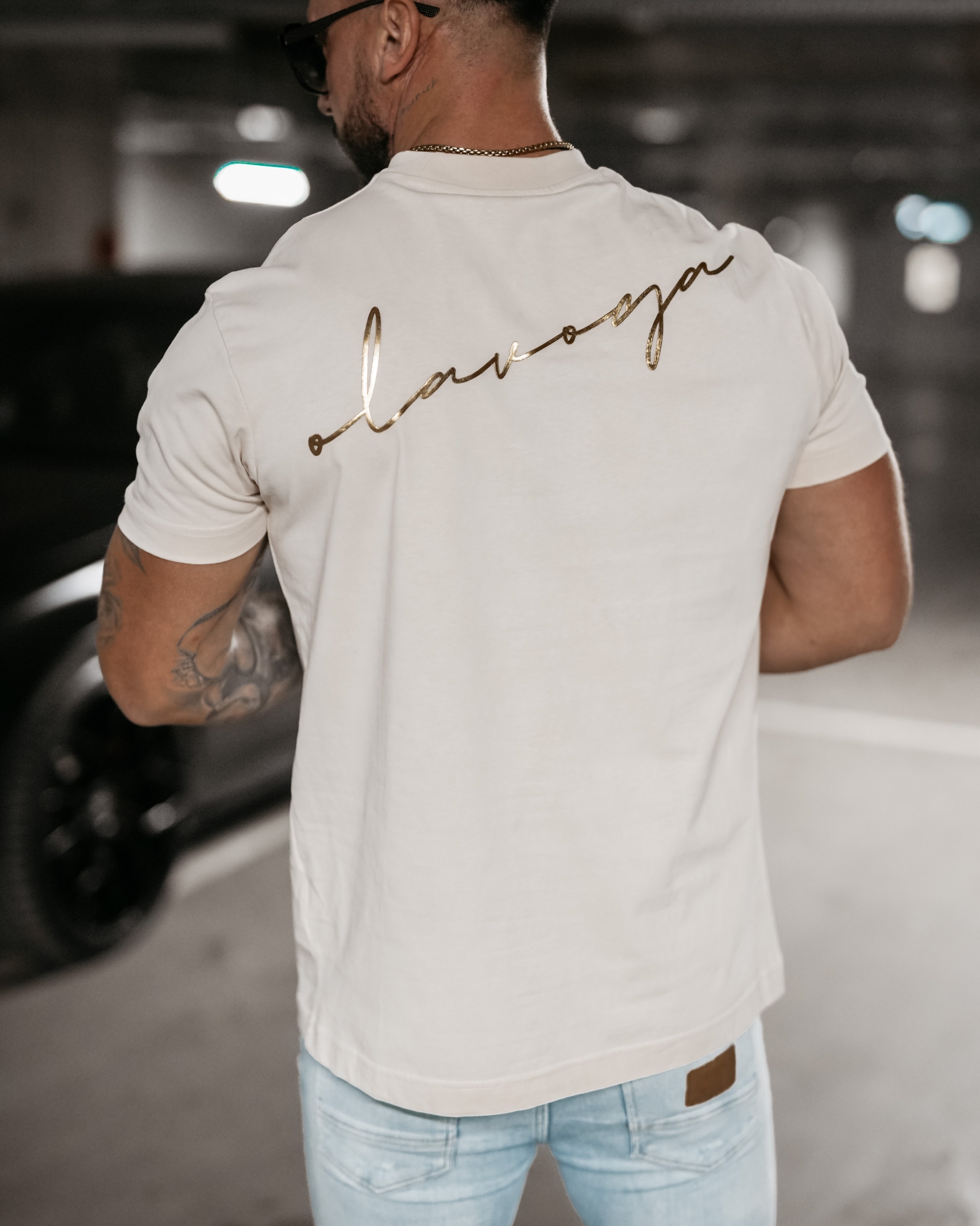 T-shirt męski bawełniany Blush Ola Voga beżowy