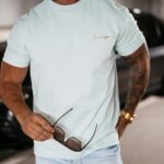 T-shirt męski bawełniany Blush Ola Voga błękitny