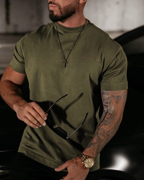 T-shirt męski bawełniany Blush Ola Voga khaki