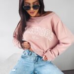 Bluza crewneck klasyczna Dreamer Ola Voga pudrowa