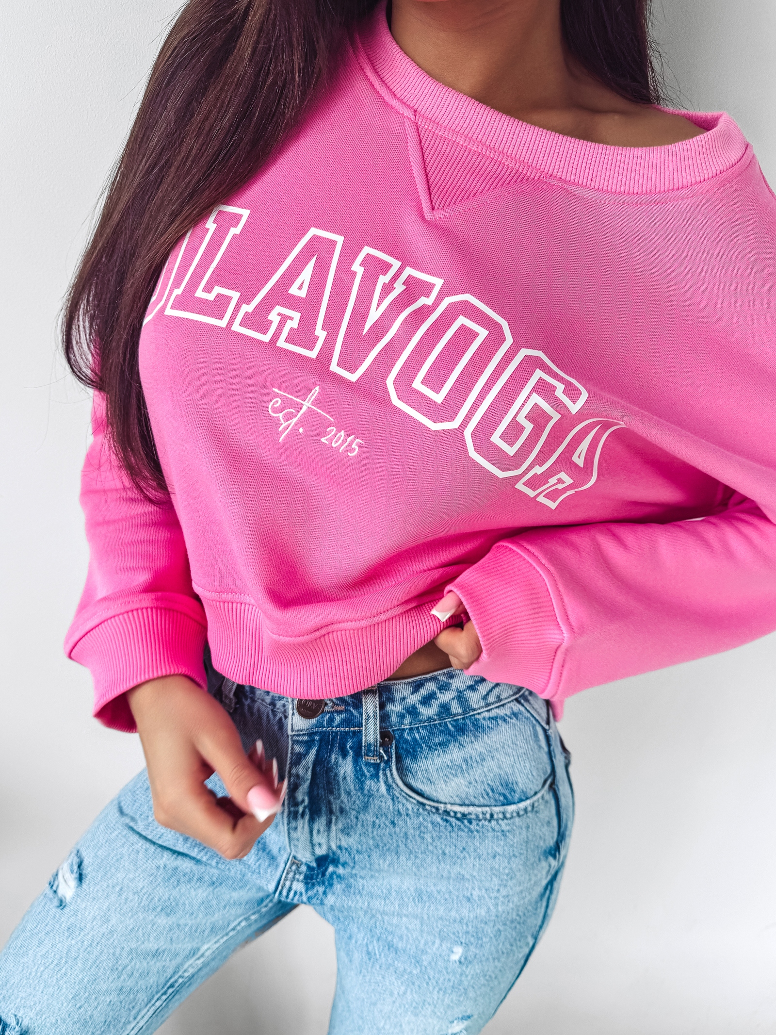 Bluza crewneck klasyczna Dreamer Ola Voga różowa