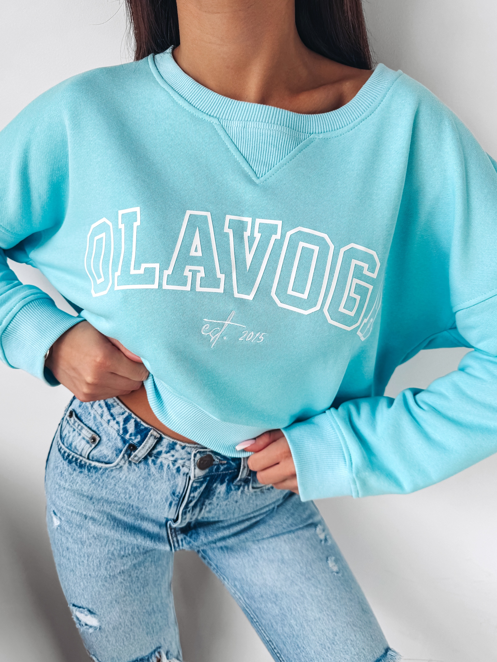 Bluza crewneck klasyczna Dreamer Ola Voga błękitna