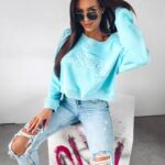 Bluza crewneck klasyczna Dreamer Ola Voga błękitna