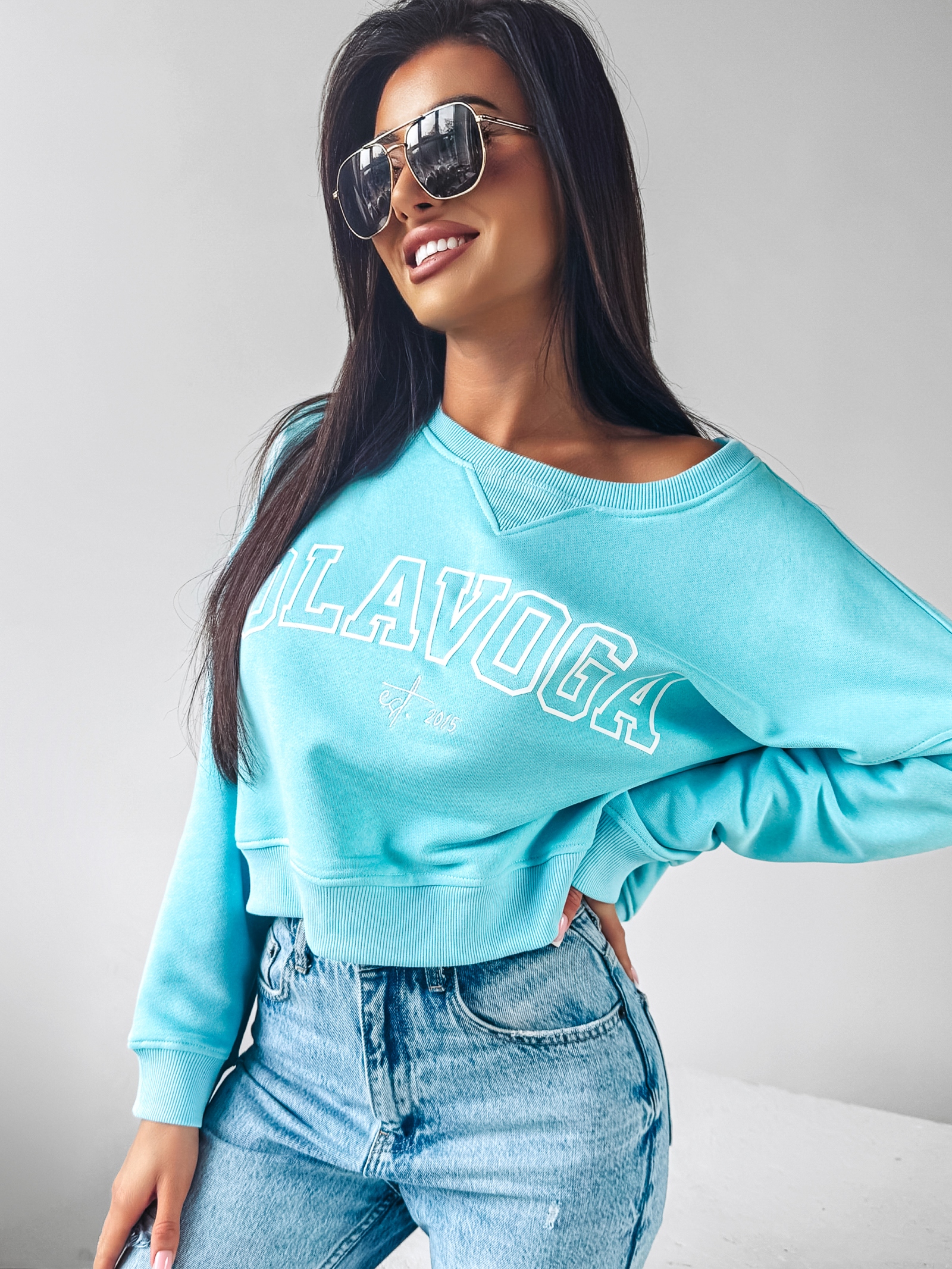Bluza crewneck klasyczna Dreamer Ola Voga błękitna