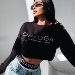 Bluza z haftem Lena Ola Voga czarna