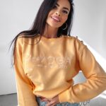 Bluza z haftem Lena Ola Voga brzoskwiniowa