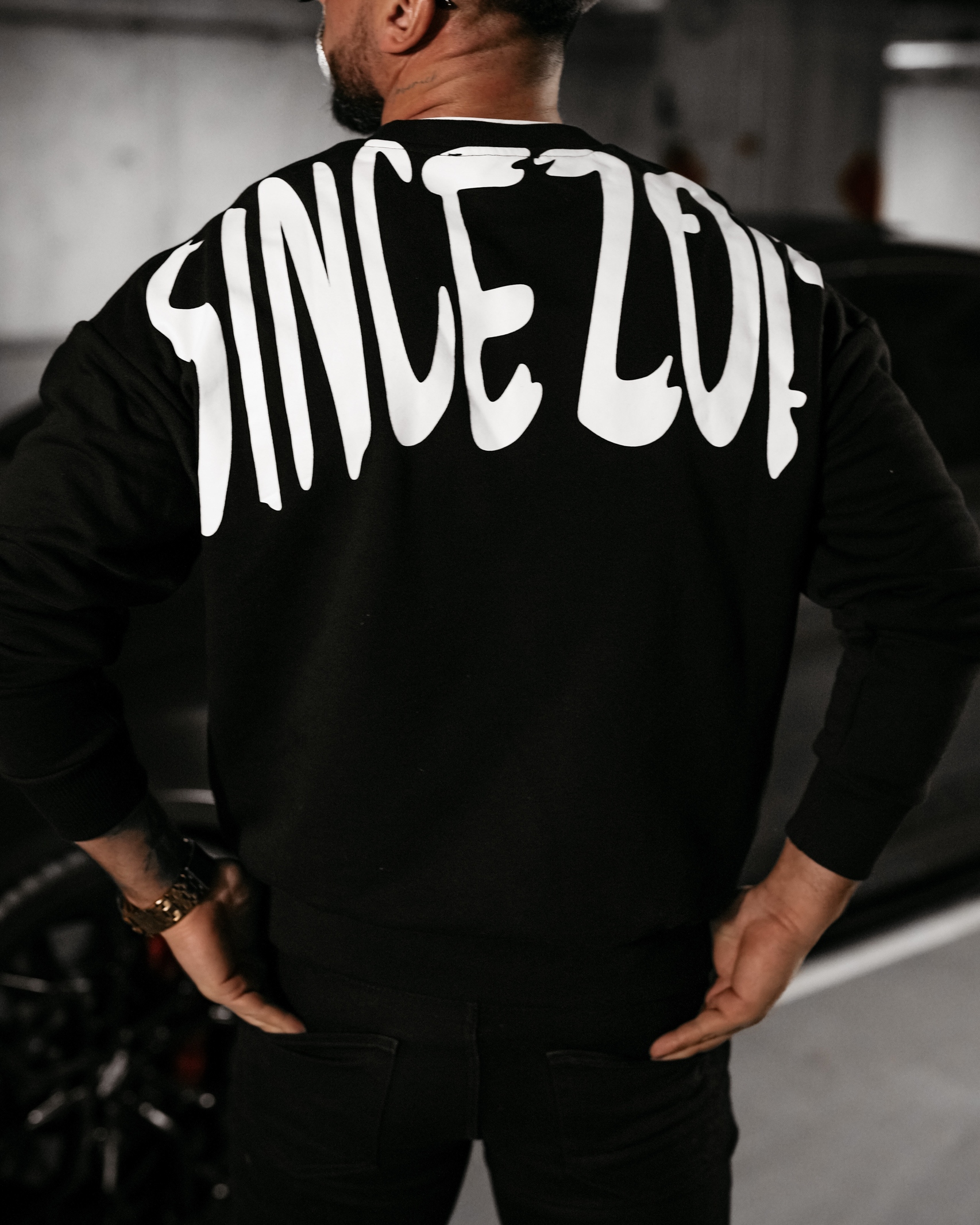 Bluza męska crewneck Chira Ola Voga czarna