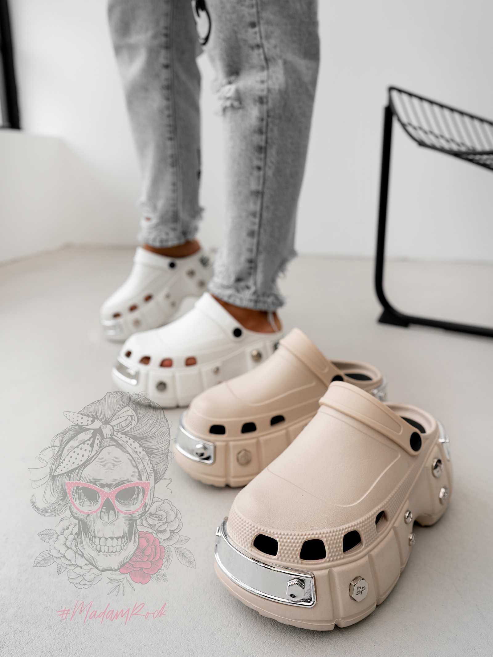 Chodaki piankowe Rock Sopo beżowe