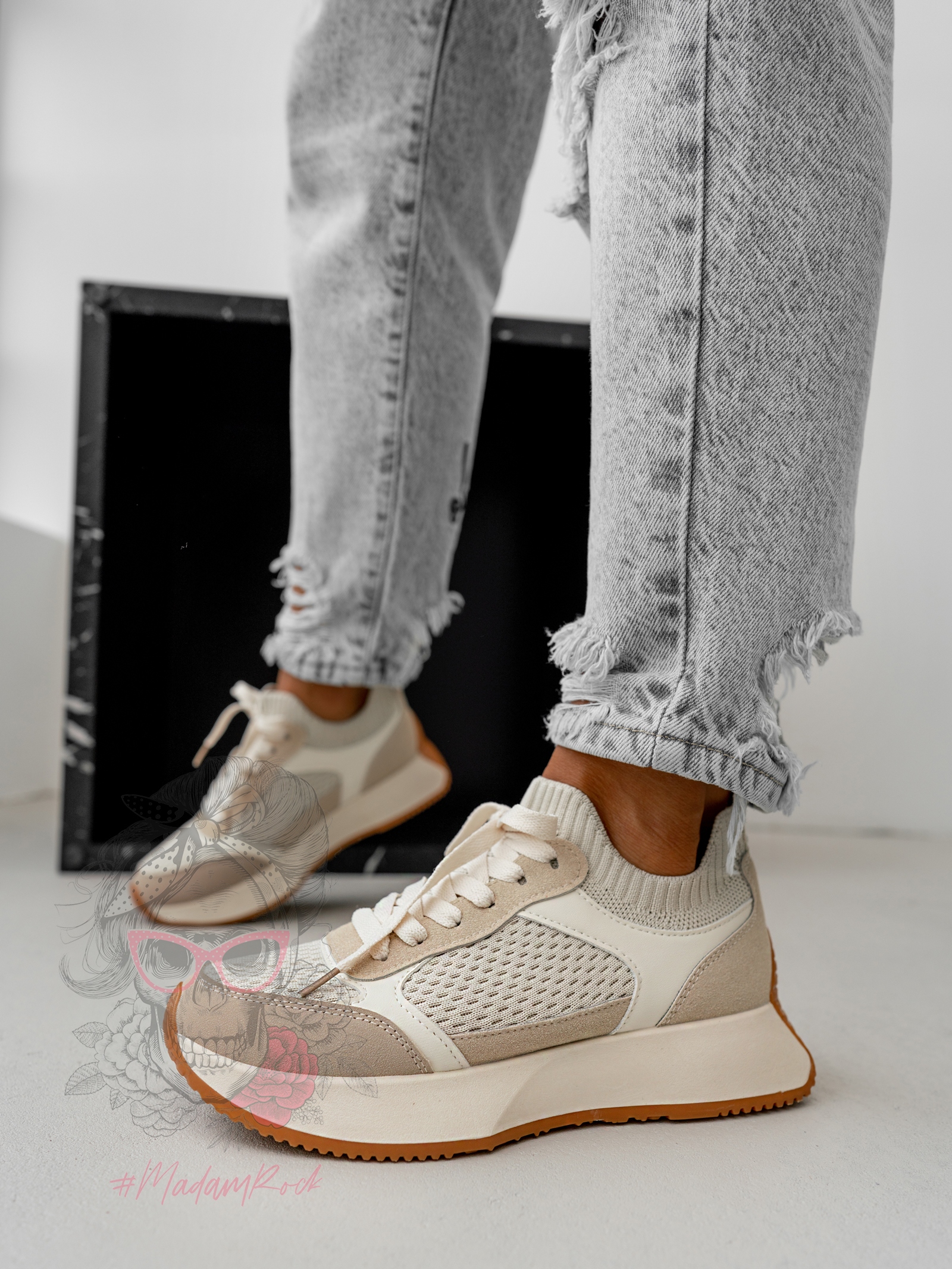 Buty sportowe Madam Igose beżowe