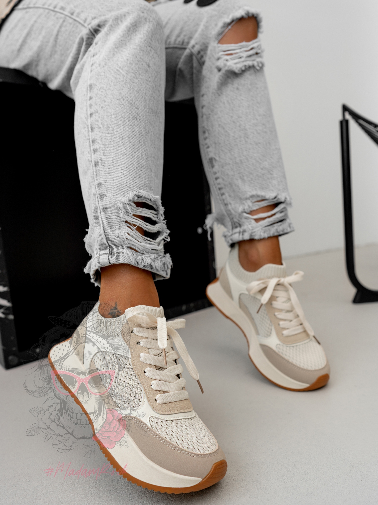 Buty sportowe Madam Igose beżowe