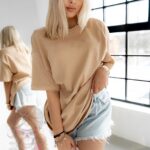 T-shirt luźny Master beżowy