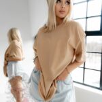 T-shirt luźny Master beżowy