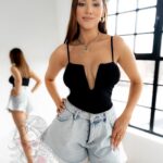 Spodenki jeansowe Byskirt niebieskie