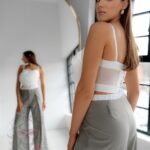 Gorset z kwiatem Balist biały