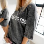 T-shirt dekatyzowany Draf Love grafitowy