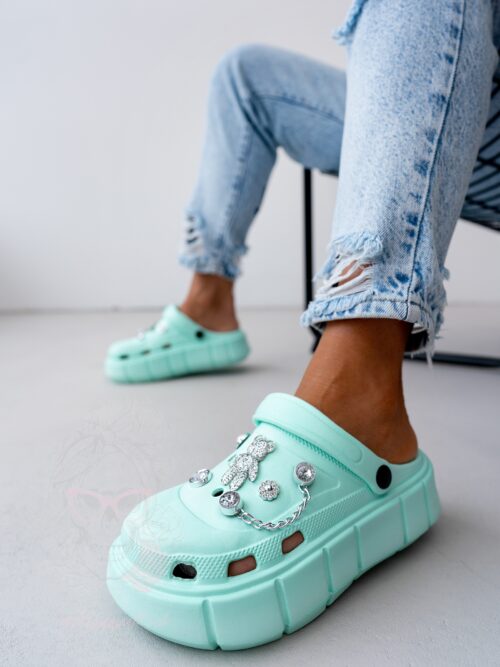 Sandały chodaki Rock Wanna Be With You miętowe