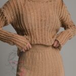 Komplet ażurowy Piter cappuccino