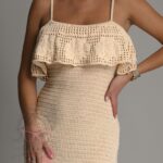 Sukienka dzianinowa Ashli beżowa