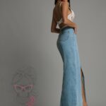 Spódnica jeansowa Lipsi niebieska