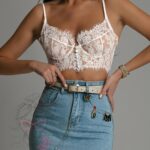 Gorset koronkowy Lidi ecru