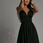 Sukienka satynowa mini NB Marilyn czarna