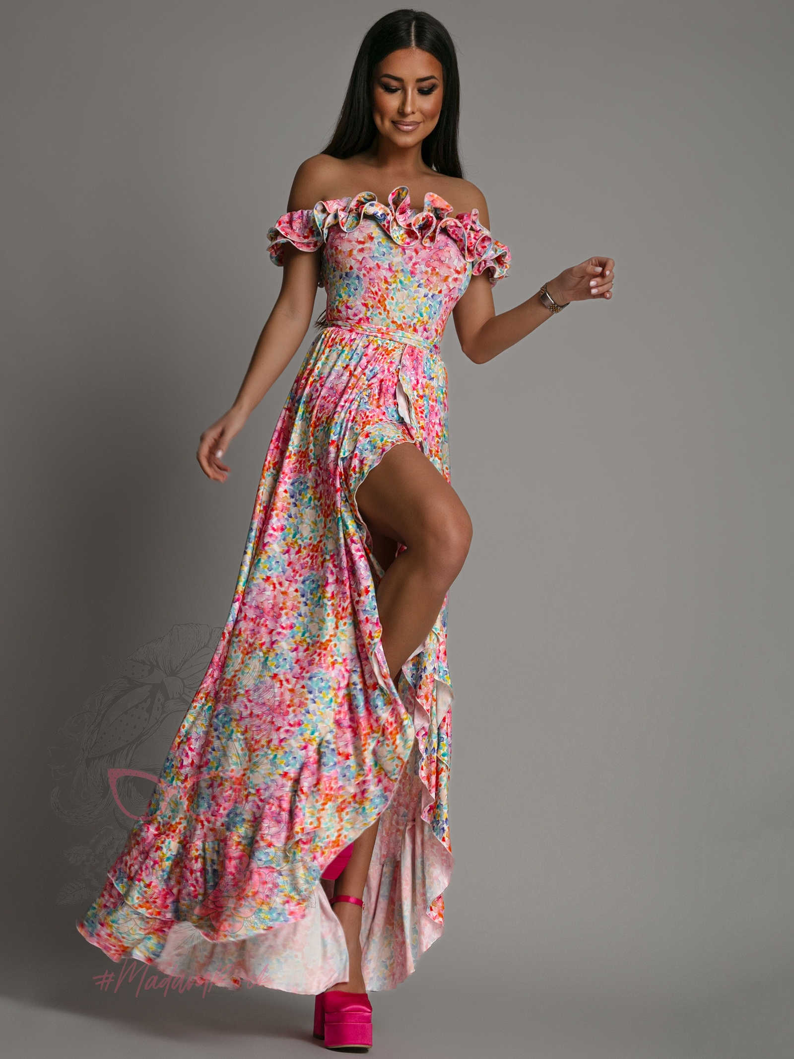 Komplet body + spódnica maxi NB Fiti kolorowy