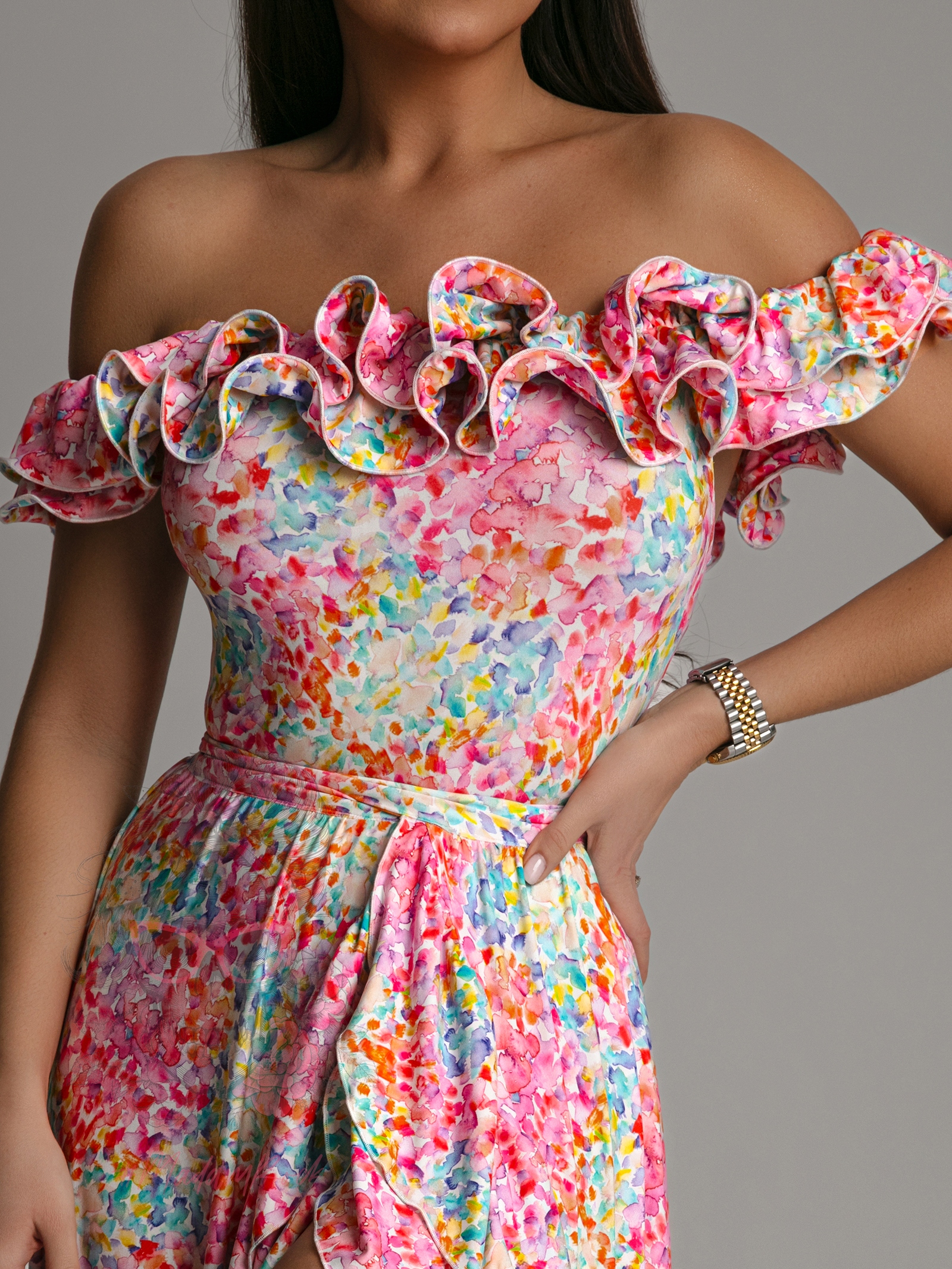 Komplet body + spódnica maxi NB Fiti kolorowy