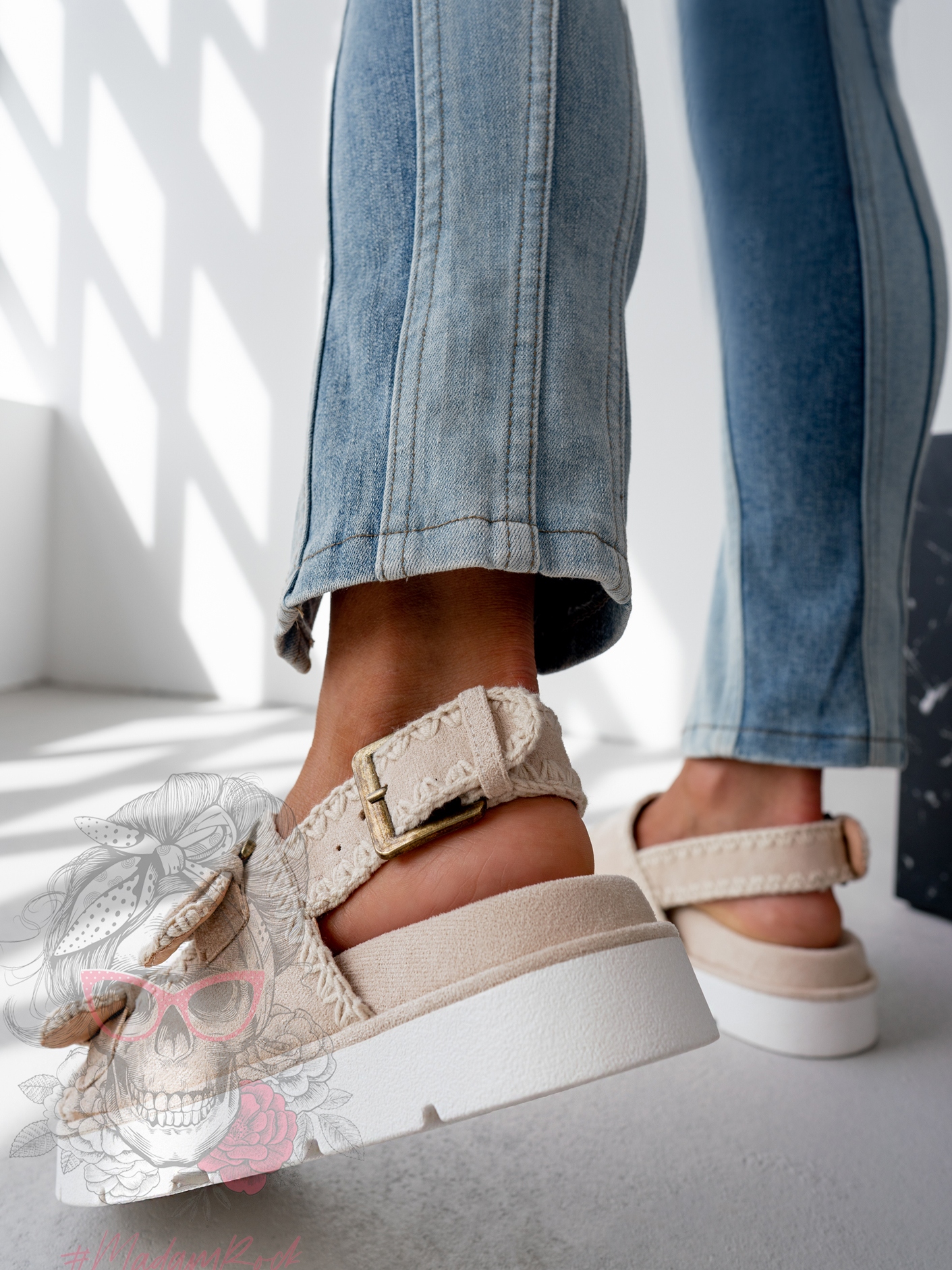 Sandały boho Madam Cherio beżowe Sandały boho Madam Cherio beżowe